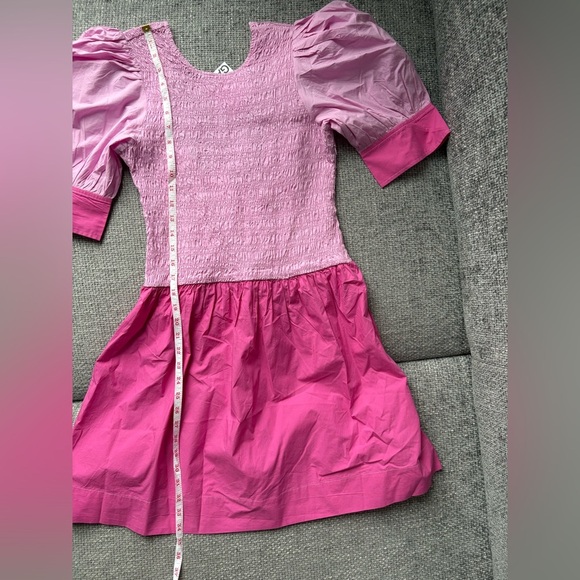 BNWT GANNI Colorblock Cotton Mini Dress β Size 40 (US 8) - Picture 9 of 16